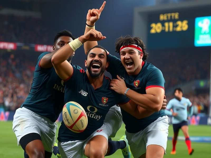 Rugby Star Rise Indian players celebrating victory